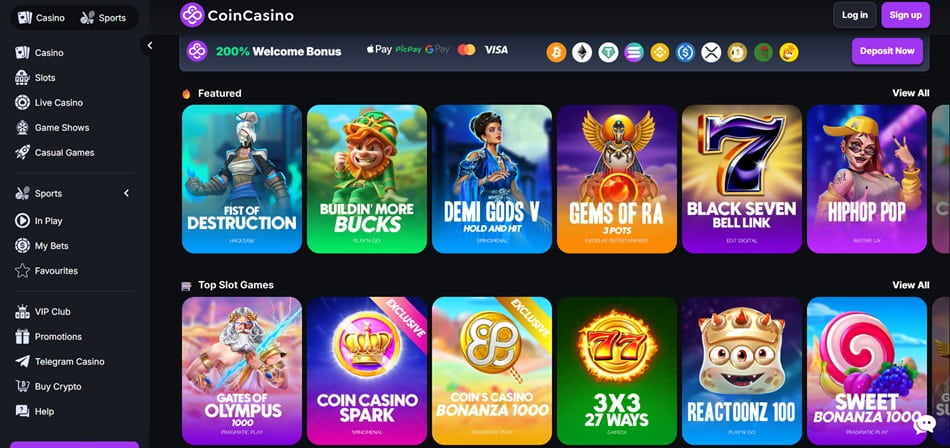 CoinCasino crypto casinos