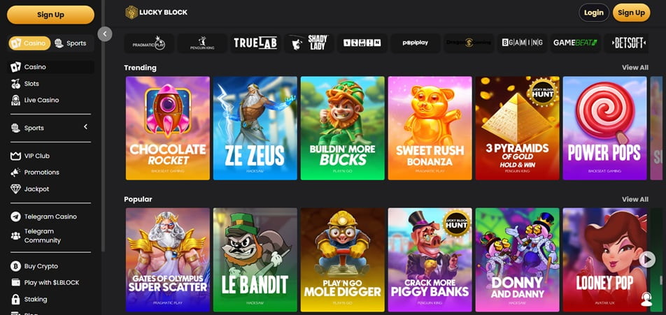 Lucky Block crypto casinos